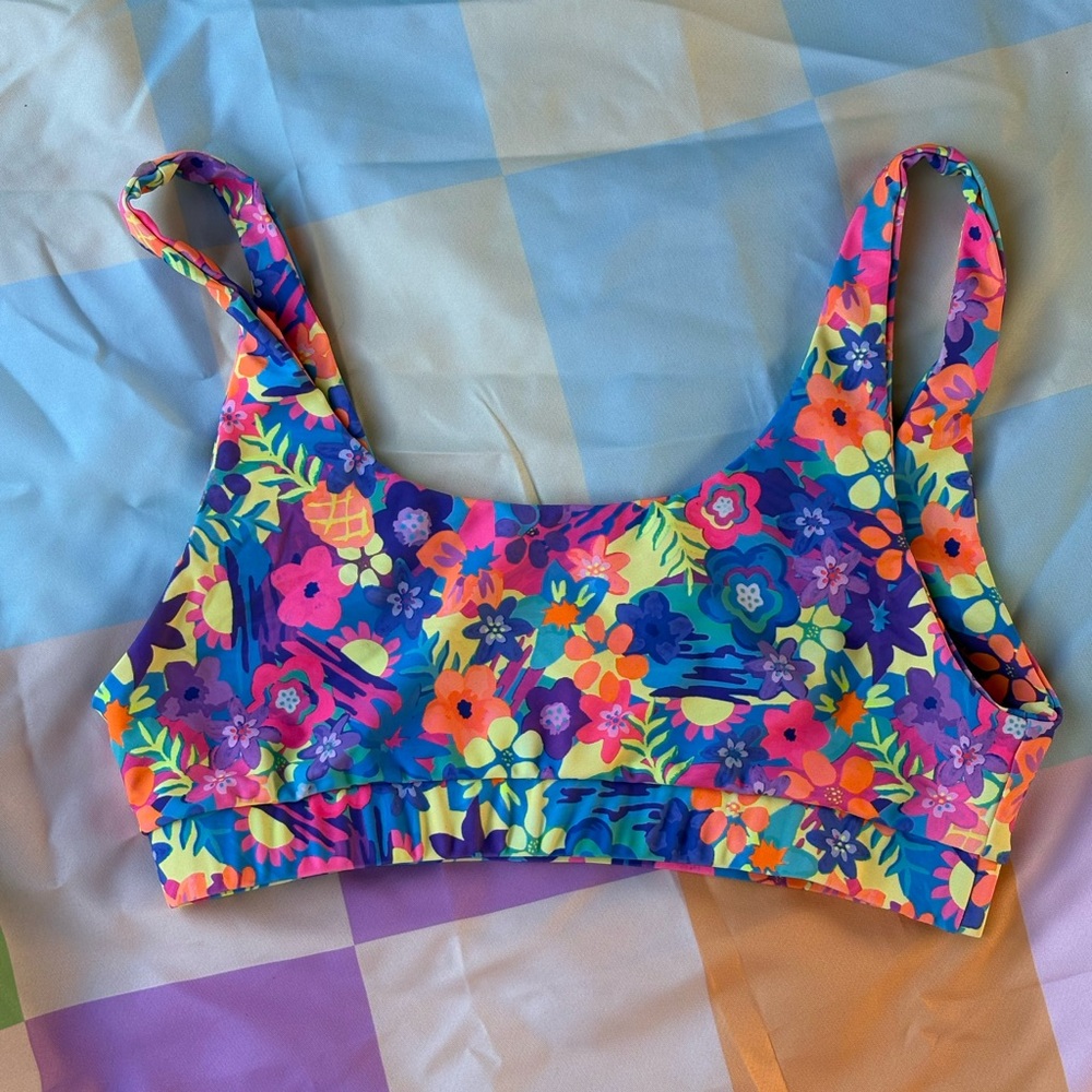 Floral Multicolor Swim Top